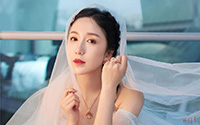 性感女神娄艺潇抹胸纱裙写真(9)
